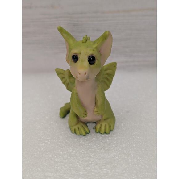 Vintage 1989 Pocket Dragons Baby Brother Figurine Real Musgrave Resin Green - Picture 1 of 10